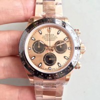 Replik-Uhr Rolex Daytona Cosmograph 116515LN Roségold Champagner-Zifferblatt