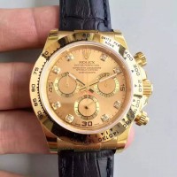 Replik-Uhr Rolex Daytona Cosmograph 116518 Gelbgold Champagner-Zifferblatt