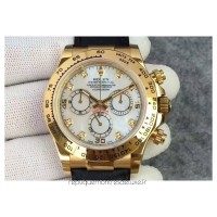 Replik-Uhr Rolex Daytona Cosmograph 116518 Gelbgold Diamanten & Perle Dial