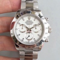 Replik-Uhr Rolex Daytona Cosmograph 116520 Rostfreier Stahl WeiBes Zifferblatt