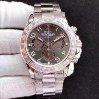 Replik-Uhr Rolex Daytona Cosmograph 116599 Rostfreier Stahl & Diamanten Anthrazitfarbenes Zifferblatt