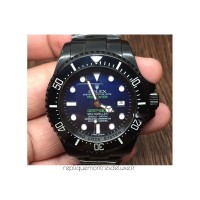 Replik-Uhr Rolex Deepsea 116660 Jacques Piccard PVD D-Blaues Zifferblatt