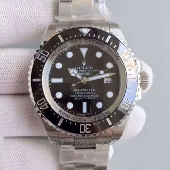 Replik-Uhr Rolex Deepsea 116660 Rostfreier Stahl Schwarzes Zifferblatt