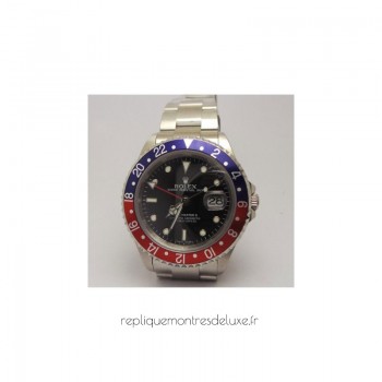 Replik-Uhr Rolex GMT Master 16700 Rostfreier Stahl Schwarzes Zifferblatt