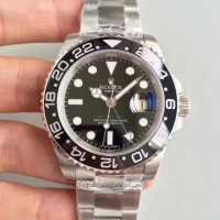 Replik-Uhr Rolex GMT-Master II 116710LN Rostfreier Stahl Schwarzes Zifferblatt