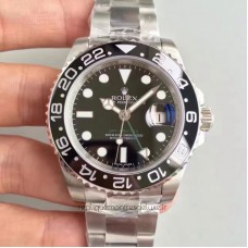 Replik-Uhr Rolex GMT-Master II 116710LN Rostfreier Stahl Schwarzes Zifferblatt