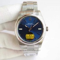 Replik-Uhr Rolex Oyster Perpetual 34 114300 Rostfreier Stahl Blaues Zifferblatt