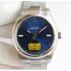 Replik-Uhr Rolex Oyster Perpetual 39 114300 Rostfreier Stahl Blaues Zifferblatt