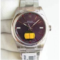 Replik-Uhr Rolex Oyster Perpetual 39 114300 Rostfreier Stahl Rotes Zifferblatt