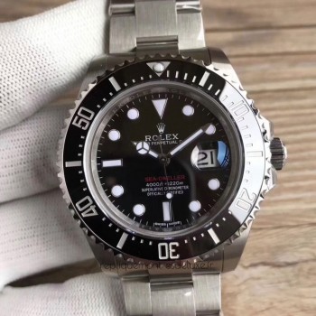 Replik-Uhr Rolex Sea-Dweller 126600 50TH Anniversary Rostfreier Stahl Schwarzes Zifferblatt