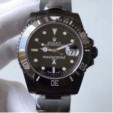 Replik-Uhr Rolex Submariner Date 116610LN Mastermind PVD Schwarzes Zifferblatt