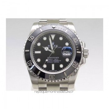 Replik-Uhr Rolex Submariner Date 116610LN Rostfreier Stahl Schwarzes Zifferblatt