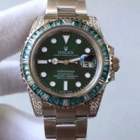 Replik-Uhr Rolex Submariner Date 116610LV Rostfreier Stahl & Diamanten GroBes Zifferblatt