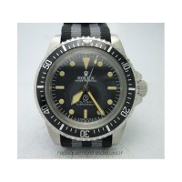 Replik-Uhr Rolex Submariner T Military 5517 Rostfreier Stahl Schwarzes Zifferblatt