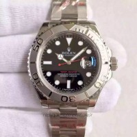 Replik-Uhr Rolex Yacht-Master 40 116622 Rostfreier Stahl Schwarzes Zifferblatt