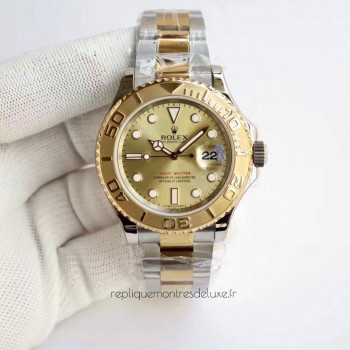 Replik-Uhr Rolex Yacht-Master 40 116622 Rostfreier Stahl & Gelbgold Champagner-Zifferblatt