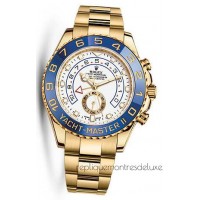 Replik-Uhr Rolex Yacht-Master II 116688 Gelbgold WeiBes Zifferblatt 