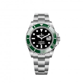 Replik uhr Rolex Submariner Date Oystersteel Green Cerachrom Bezel 41mm m126610lv-0002