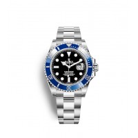 Replik uhr Rolex Submariner Date 18 ct Weißes Gold Blue Cerachrom bezel m126619lb-0003