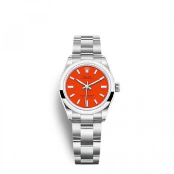 Replik uhr Rolex Oyster Perpetual 31 coral red dial m277200-0008