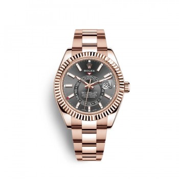 Replik Uhr Rolex Sky-Dweller 18 Karat Everose Gold M326935-0007