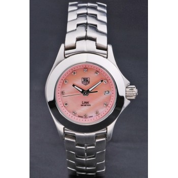 Replikat Tag Heuer Link Link Pinkes Zifferblatt Damenuhr